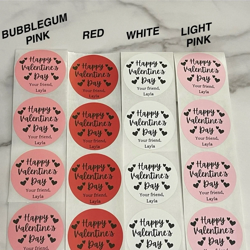 Set of Valentine’s Day Stickers / Labels